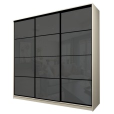 Шкаф-купе Max-МШ-23-6-27-222, 2666×600×2300 мм, цвет дуб молочный / стекло тёмно-серое