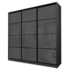 Шкаф-купе Max-МШ-23-6-27-222, 2666×600×2300 мм, цвет графит / стекло тёмно-серое