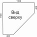 Угловой шкаф-купе Хит-У-22-4-66, 1100×1100×2200 мм, венге цаво, ромб большой на зеркале