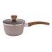  КОВШИК AGNESS АРКТИК АНТИП. ПОКР. РУЧКА SOFT TOUCH  И СТЕКЛ. КРЫШКОЙ 600 МЛ 12*6 СМ ()