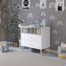 Комод пеленальный детский Benny, ЛДСП, 80х88х69 см., 2 ящика, цвет белый/кашемир