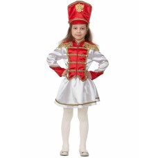 Карнавальный костюм «Мажорета», жакет, юбка, кивер, р. 30, рост 116 см