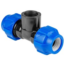 Тройник ПНД компрессионный ВР 20*1/2" внутренняя резьба (VALFEX)