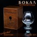 Бокал для коньяка с пулей в коробке из лакированного дерева «Непробиваемый», 390 мл