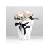 Переноска для цветов на лентах «Present with best wishes», 17 х 25 х 9 см