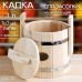 Кадка-бочка для засолки из липы, 3 л, нержавеющий обруч, с крышкой, 