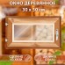 Окно, 30×50см, двойное стекло ТЕРМО хвоя