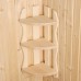 Полка угловая фигурная 3 яруса 26×65×26см, липа 