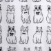 Штора для ванноы Доляна Cats, 180×180 см, полиэстер, белая
