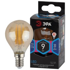 Лампа светодиодная Эра E14 9W 4000K F-LED P45-9W-840-E14 gold Б0047028