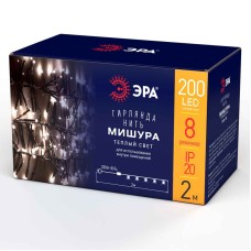 Гирлянда мишура 220V теплый белый ЭРА ENIN - GW Б0047970