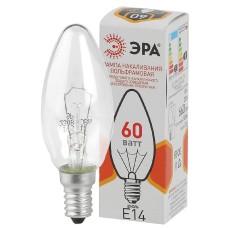Лампа накаливания Эра E14 60W ДС 60-230-E14-CL Б0039129