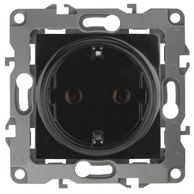 Розетка 2P+E Schuko со шторками Эра 12-2102-06 Б0014692