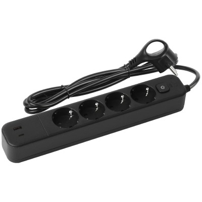 Сетевой фильтр Эра USF-4es-1,5m-2xUSBAC-B Б0059572