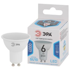 Лампа светодиодная Эра GU10 6W 4000K LED MR16-6W-840-GU10 Б0056118