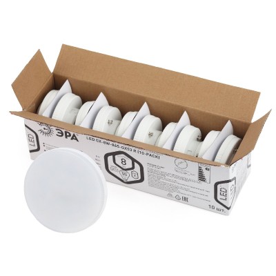 Лампа светодиодная Эра GX53 8W 6500K LED GX-8W-865-GX53 R (10-PACK) Б0045332