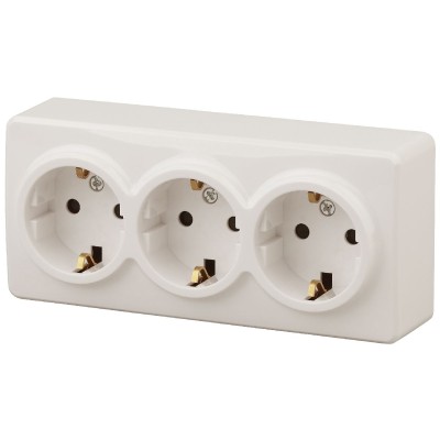 Розетка 2P+E Schuko со шторками Эра 11-2209-02 Б0020704