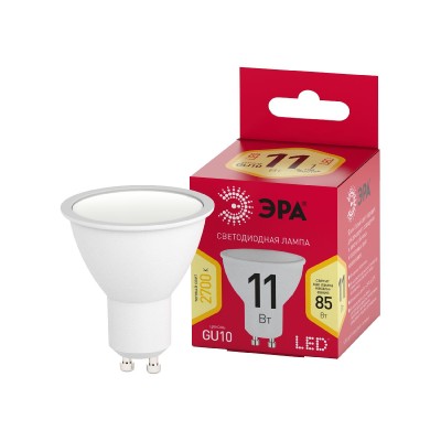 Лампа светодиодная Эра GU10 11W 2700K LED MR16-11W-827-GU10 R Б0056065