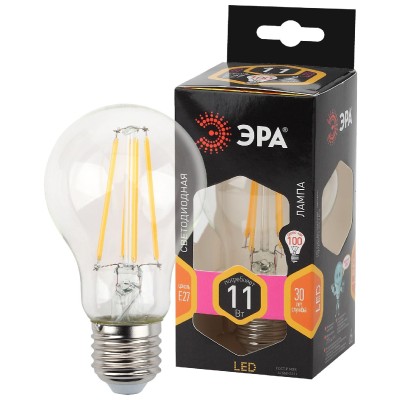 Лампа светодиодная Эра E27 11W 2700K F-LED A60-11W-827-E27 Б0035025