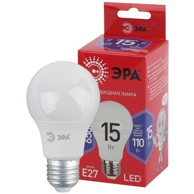 Лампа светодиодная Эра E27 15W 6500K LED A60-15W-865-E27 R Б0046357