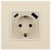Розетка со шторками с USB type-A+C Эра Elegance 14-4108-02 Б0067725