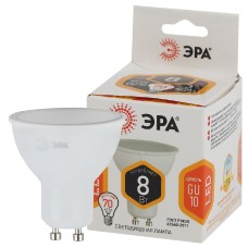 Лампа светодиодная Эра GU10 8W 2700K LED MR16-8W-827-GU10 Б0036728