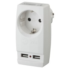 Разветвитель электрический Эра SP-1e-USB-W Б0026332