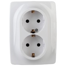 Розетка 2x2P+E Schuko Эра 12-2006-01 Б0038808