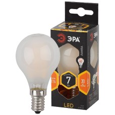 Лампа светодиодная Эра E14 7W 2700K F-LED P45-7W-827-E14 frost Б0027956