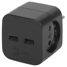Разветвитель электрический Эра SP-2-USB-B Б0049535