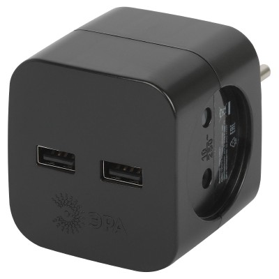 Разветвитель электрический Эра SP-2-USB-B Б0049535