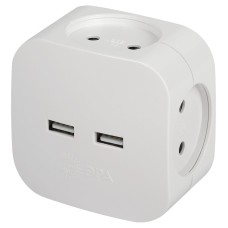 Разветвитель электрический Эра SP-4-USB-W Б0049532