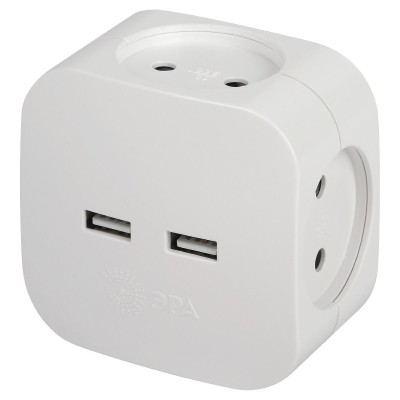 Разветвитель электрический Эра SP-4-USB-W Б0049532