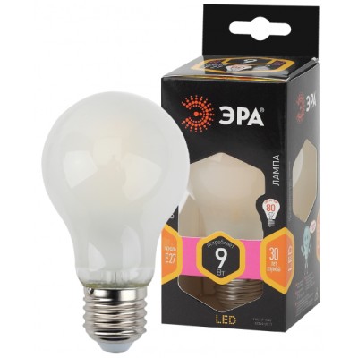 Лампа светодиодная Эра E27 9W 2700K F-LED A60-9W-827-E27 frost Б0035033