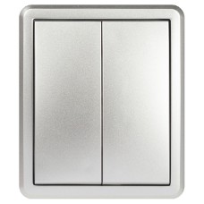 Выключатель двойной с подсветкой Эра Эксперт 11-1205-03 Б0063001