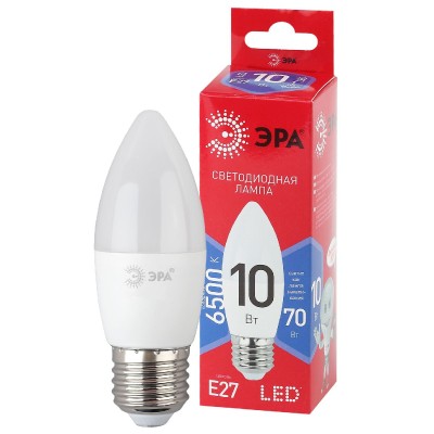 Лампа светодиодная Эра E27 10W 6500K LED B35-10W-865-E27 R Б0045338