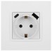 Розетка со шторками с USB type-A+C Эра Elegance 14-4108-01 Б0067736