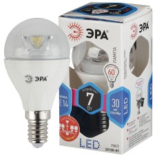 Лампа светодиодная Эра E14 7W 4000K LED P45-7W-840-E14-Clear Б0020552