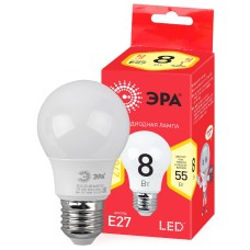 Лампа светодиодная Эра E27 8W 2700K ECO LED A55-8W-827-E27 Б0032095