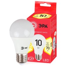 Лампа светодиодная Эра E27 10W 2700K ECO LED A60-10W-827-E27 Б0028006