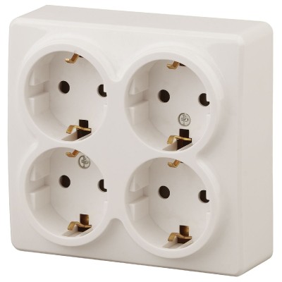 Розетка 2P+E Schuko со шторками Эра 11-2211-02 Б0020710