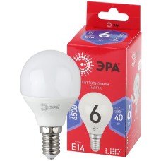 Лампа светодиодная Эра E14 6W 6500K LED P45-6W-865-E14 R Б0045356