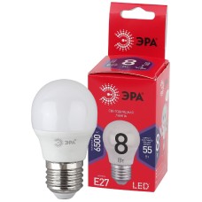 Лампа светодиодная Эра E27 8W 6500K LED P45-8W-865-E27 R Б0045359