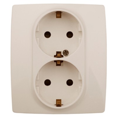 Розетка 2P+E Schuko со шторками Эра 12-2104-02 Б0014700