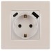 Розетка со шторками с USB type-A+C Эра 12-4108-15 Б0067767