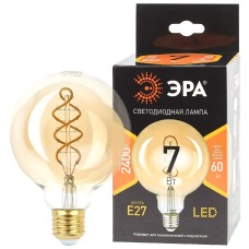 Лампа светодиодная Эра E27 7W 2400K F-LED G95-7W-824-E27 spiral gold Б0047663