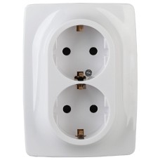 Розетка 2x2P+E Schuko Эра 12-2116-01 Б0029238