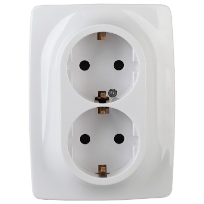 Розетка 2x2P+E Schuko Эра 12-2116-01 Б0029238