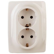 Розетка 2x2P+E Schuko Эра 12-2006-02 Б0038809