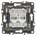 Розетка информационная двойная 2XRJ45 Эра 12-3108-04 Б0014732